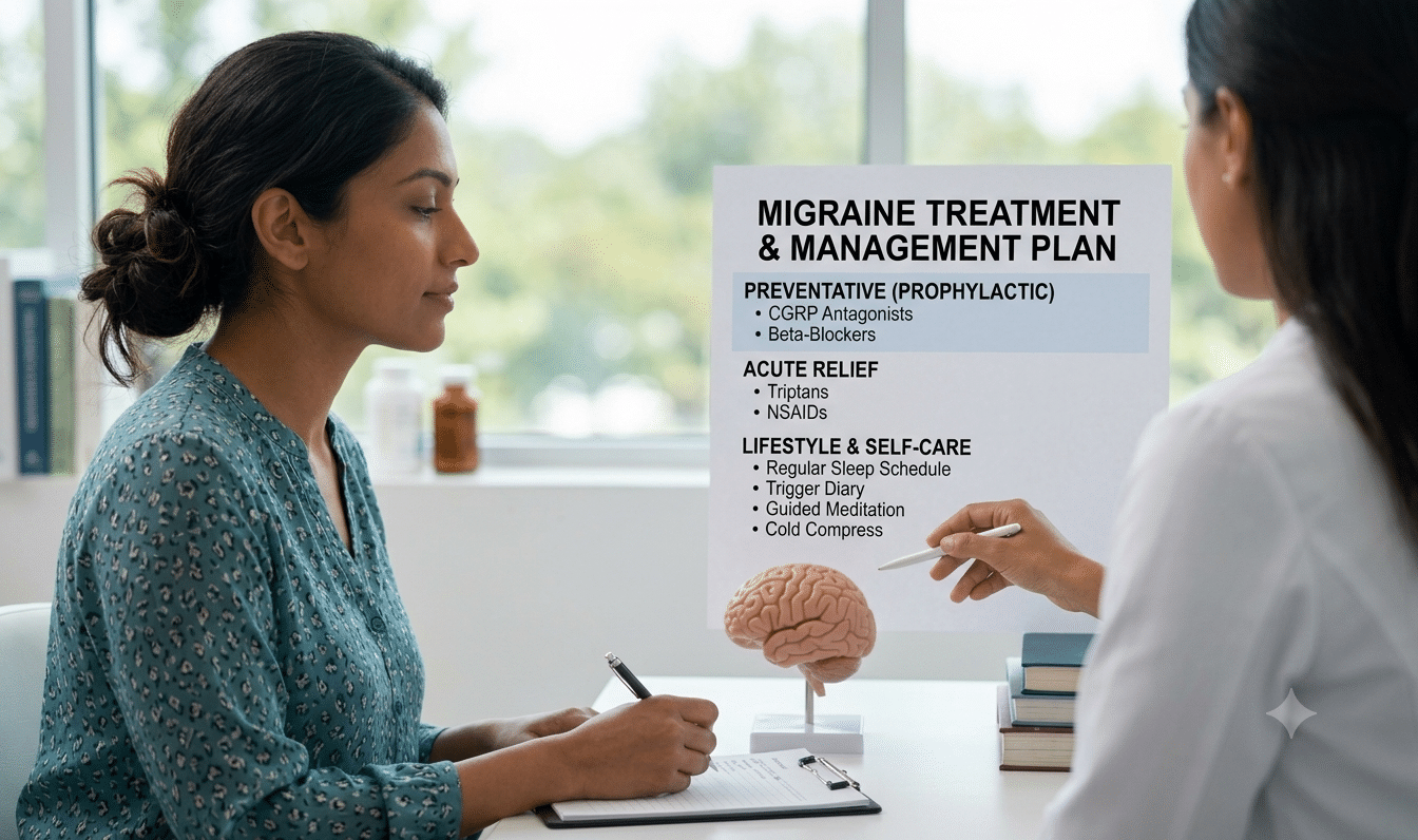 Doctor providing healthcare consultation