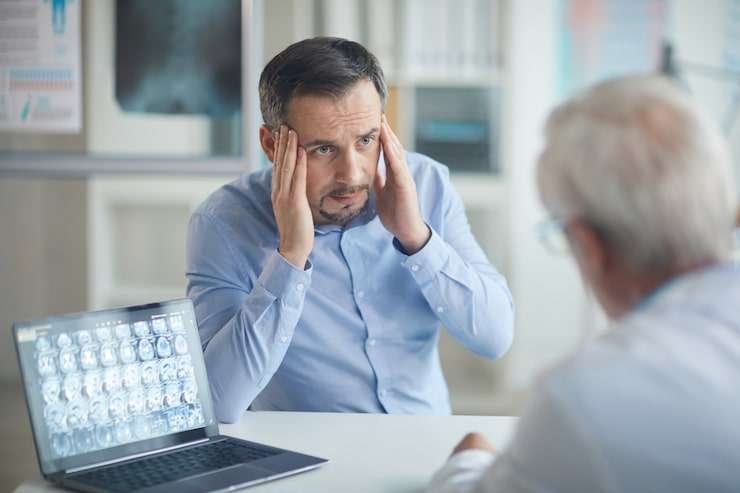 Doctor providing healthcare consultation